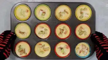 Rhabarber Muffins ohne Zucker: Fertigbacken