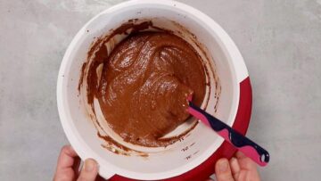 Schokoladenkuchen ohne Mehl: unterheben