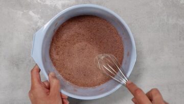 Schokomuffins ohne Zucker: Mischen