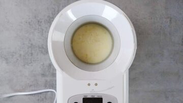 Buttermilch Zitronen Eis selber machen ohne Zucker: Einfrieren