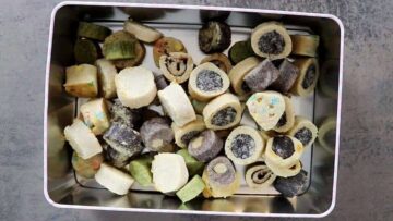 Gefüllte Mohn Plätzchen mit Marzipan: Backen