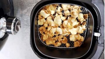 Gemüsechips in der Heißluftfritteuse: Pastinaken