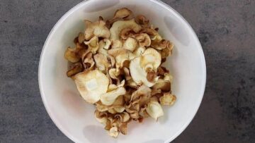 Gemüsechips in der Heißluftfritteuse: Verzehr