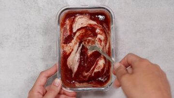 Kirscheis ohne Zucker: Umfüllen