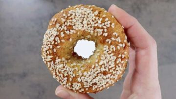 Low Carb Bagel: Backen