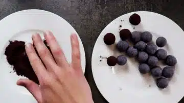 Low Carb Frischkäse Pralinen mit Aronia: Formen