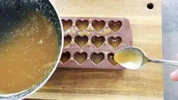 Low Carb Karamell Bonbons ohne Zucker: Umfüllen