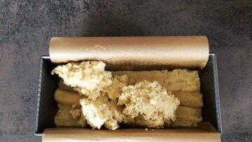 Low Carb Mandelstollen mit Marzipan: Umfüllen