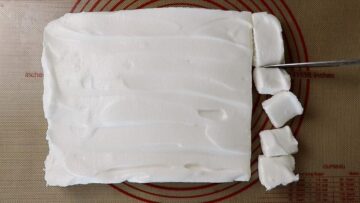 Low Carb Marshmallows ohne Zucker: Schneiden