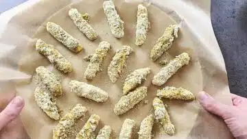 Low Carb Mozzarella Sticks: Einfrieren