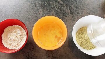 Low Carb Mozzarella Sticks: Umfüllen