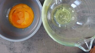 Low Carb Nusskuchen: Trennen