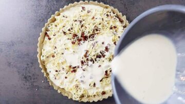 Low Carb Quiche Lorraine ohne Mehl: Gießen