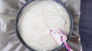 Low Carb Rhabarberkuchen ohne Zucker: Unterheben