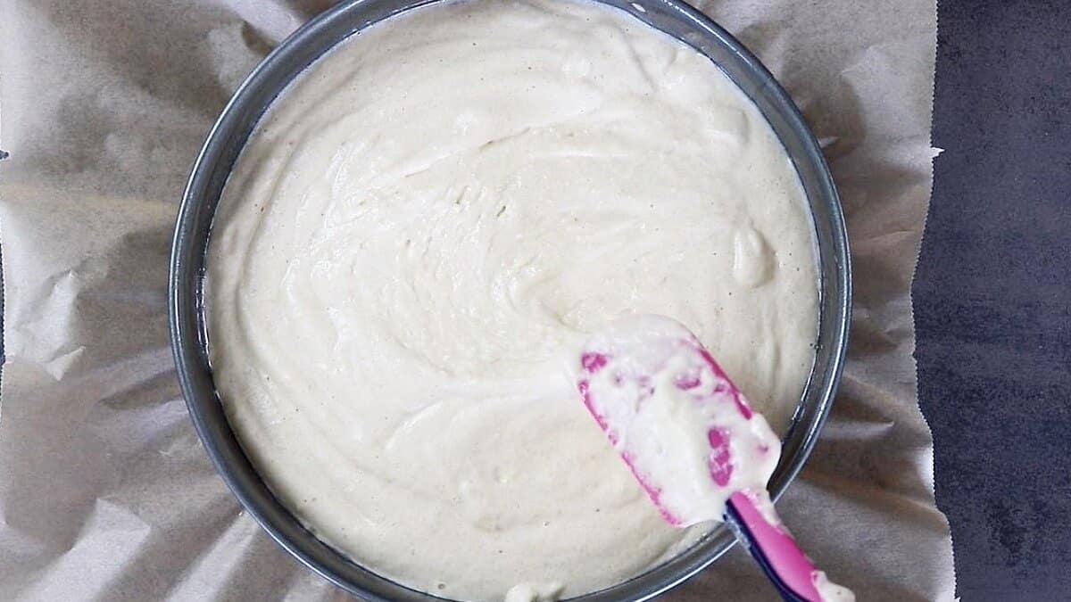 Low Carb Rhabarberkuchen ohne Zucker: Unterheben