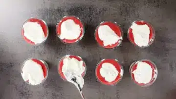 Low Carb Spaghetti Eis Dessert ohne Zucker: Schichten