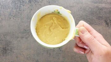 Low Carb Tassenbrot: Erhitzen