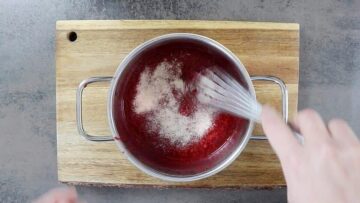 Marmelade ohne Zucker: Rühren