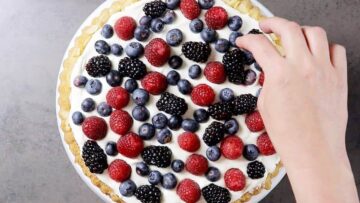 Obstkuchen ohne Zucker: Anschneiden