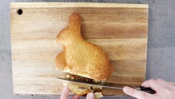 Osterhase ohne Zucker: Schneiden