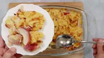 Pfirsich Cobbler: Backen
