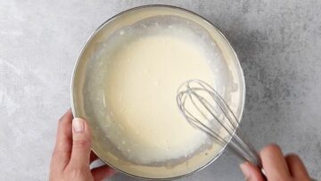Protein Käsekuchen: Rühren