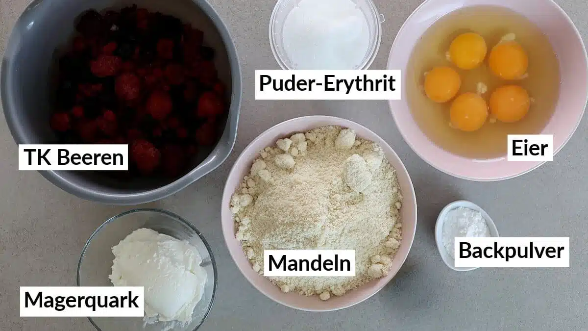 Quark Beeren Kuchen: Zutaten