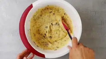 Schokino Kuchen ohne Zucker: Unterheben