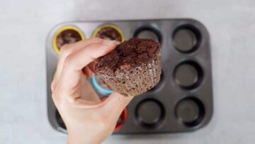 Schoko Zucchini Muffins ohne Zucker: Abkühlen