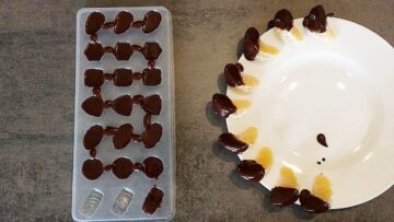 Zartbitterschokolade ohne Zucker: Umfüllen