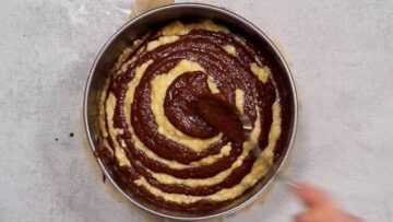 Zebrakuchen ohne Zucker: Schichten