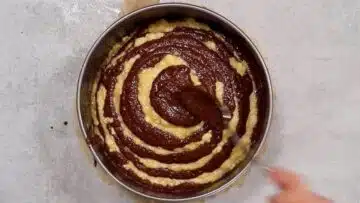 Zebrakuchen ohne Zucker: Schichten