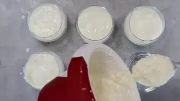 Zitronen Buttermilch Dessert ohne Zucker: Kühlen