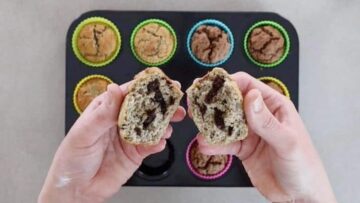 Bananenmuffins ohne Zucker: Abkühlen