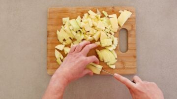 Kalorienarmer Apfelkuchen mit Joghurt und Quark: Vorbereiten