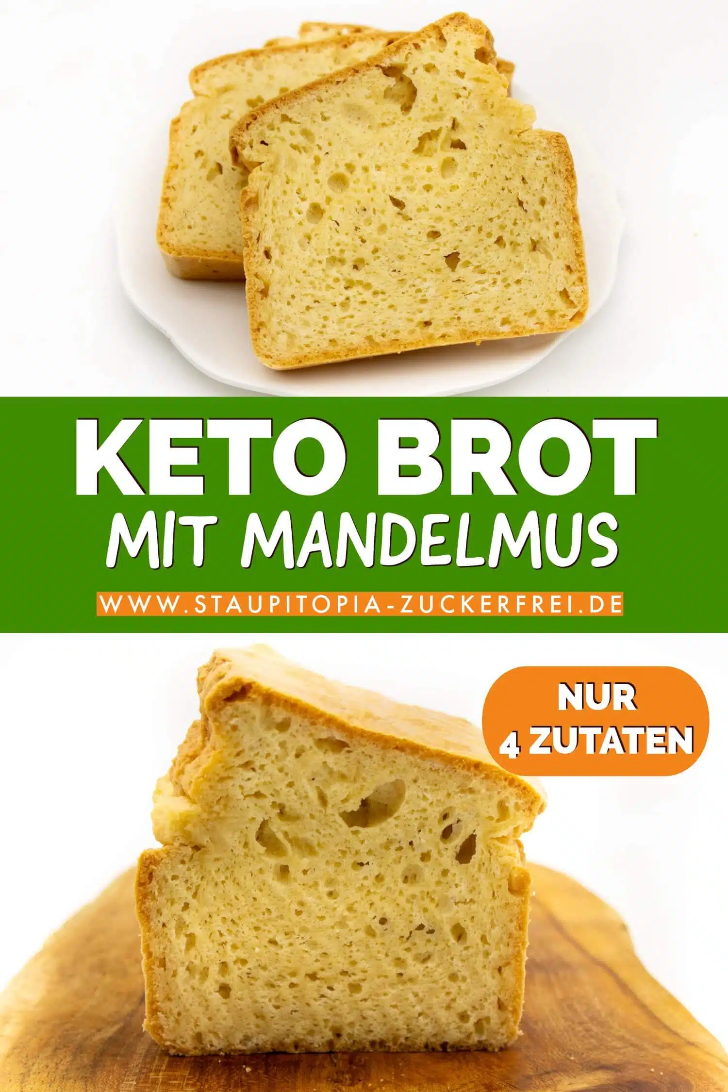 Keto Mandelmus Brot ohne Mehl Rezept