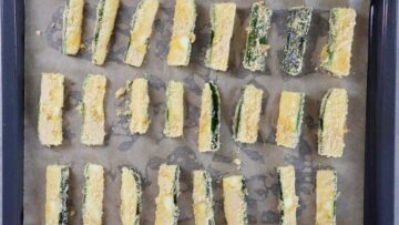 Low Carb Zucchini Pommes: Backen