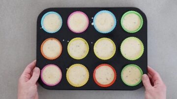 Rührei Muffins: Backen