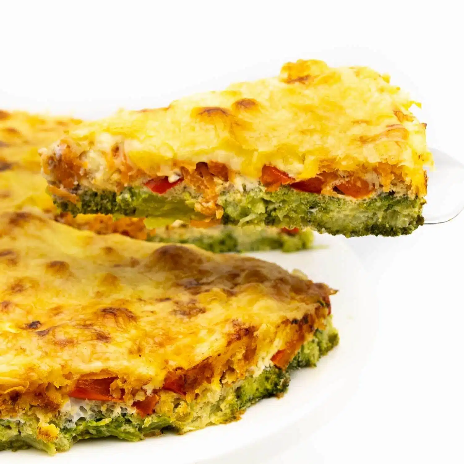 Bunte Gemüsequiche ohne Boden gesund und Low Carb