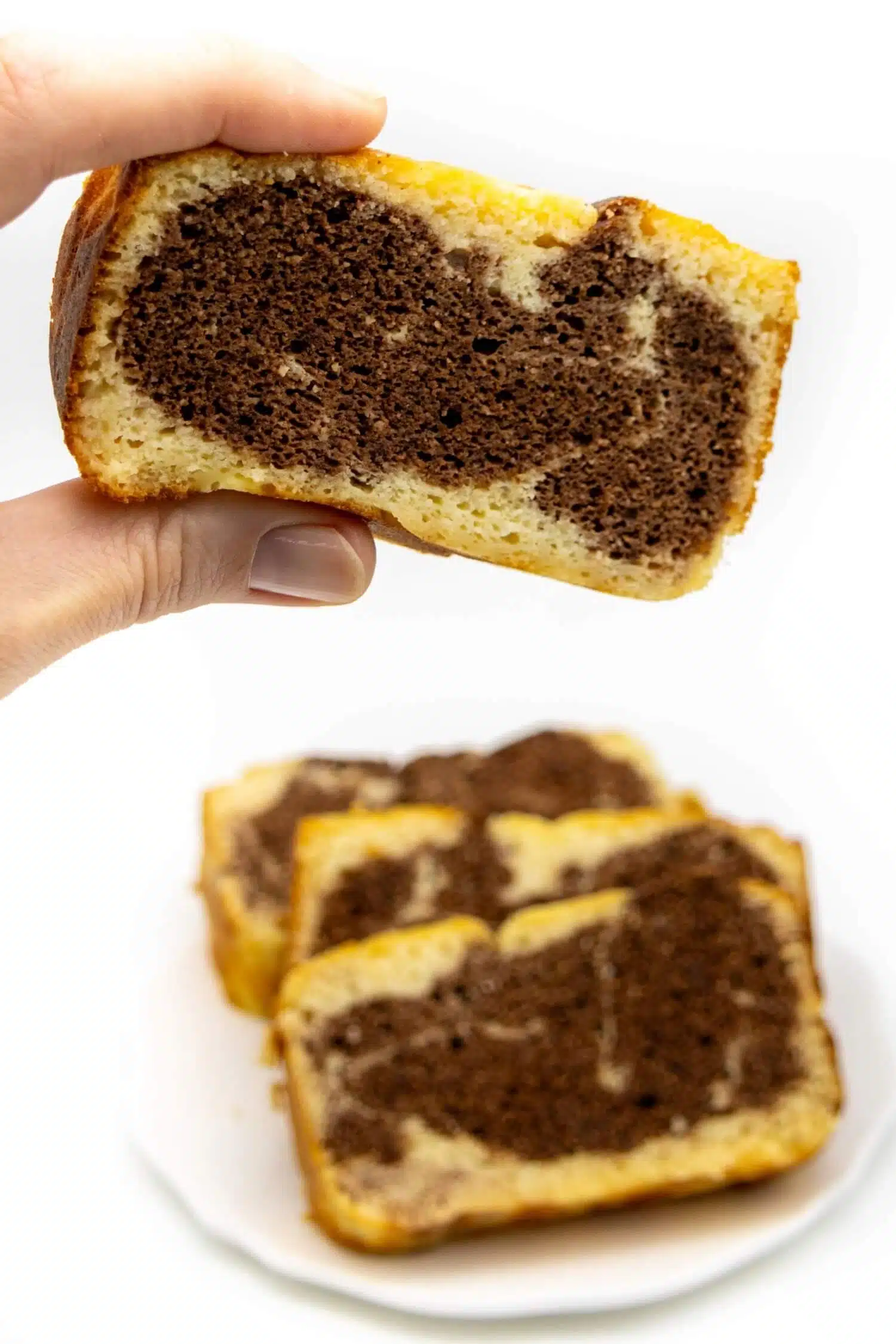 Gesunder Marmorkuchen mit viel Eiweiß