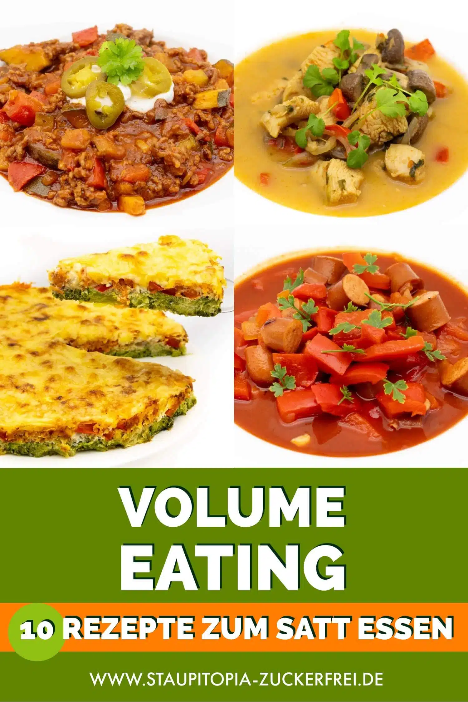 Volumenessen: Low Carb Rezepte zum satt essen und Abnehmen
